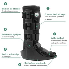 Air Walking Boot, Tall Fracture Boot, Air CAM Walker Fits Left or Right Foot,…