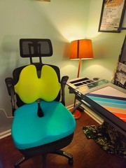 Cushion Lab Cloud Cradle Seat Cushion Pressure Relief Large Teal Blue Ergonomic