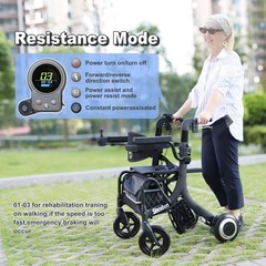 Three-in-one wheelchair, mobility scooter, and transport wheelchair for the elde