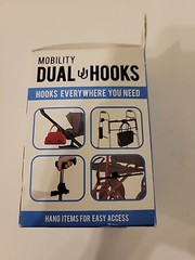 Easy to Use Products Mobility Dual Hooks – Bag Cane or Light Holder