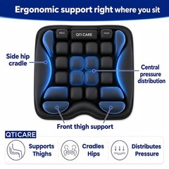 Airplane Seat Cushion, Air-Cell Travel Cushion Long Flights, Inflatable Portable