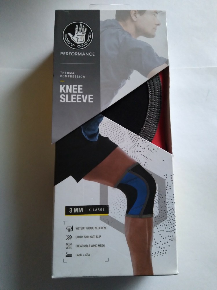Body Glove Performance Thermal Compression Knee Sleeve 3mm XL Black Red