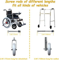 2 PCS 8 x 1.5 Inch Solid Replacement Wheels for Rollator Walker Folding Hand …