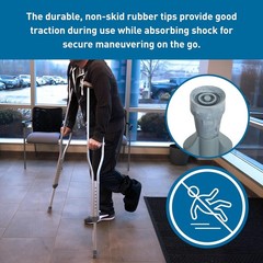 Lightweight Aluminum Crutches – Pair for Adults & Children