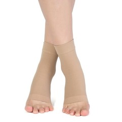 TOFLY Plantar Fasciitis Relief Compression Socks Large (1 Pair), Beige