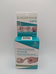 EZ Doorknob Grips (2 pack) Glow In The Dark Easy Opening Fits Most Doorknobs