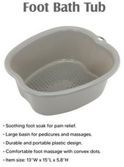 ZENVY Foot Bath Tub and Silicone Foot Scrubber Massage Mat Set for Soothing A…