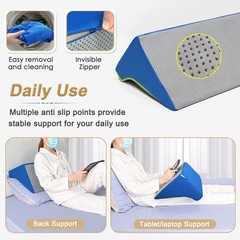 Mistuki Bed Wedge Pillow for Sleeping 23.62 x 11.02 x 8.66 inches, Blue
