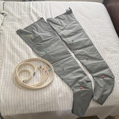Recovery Boots Compression Pants Gray Adjustable Size 2-105 with Tubing