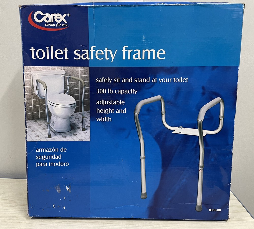 Toilet Safety Frame Carex Bath Bathroom Medical Adjustable Universal B358-00 NEW
