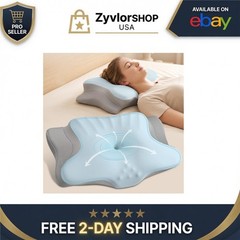 Ylekto Cervical Neck Pillow for Pain Relief – Ergonomic Memory Foam