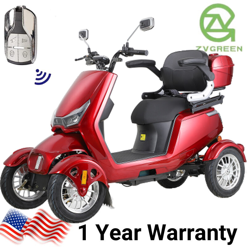 800W 4-Wheel Heavy Duty Senior Mobility Scooter 60V 20AH 31 miles 15mph 440lbs