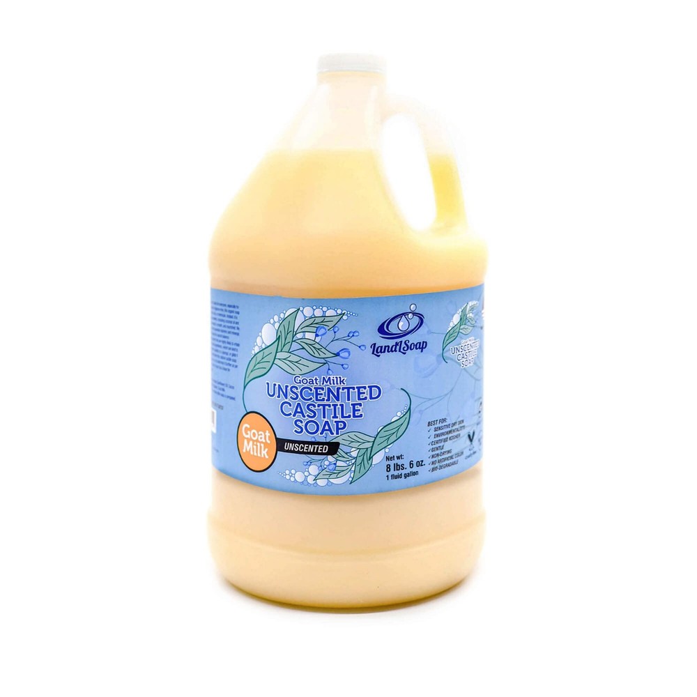 Landlsoap Goat Milk Unscented Pure Castile Soap Liquid For Face Hand Body