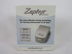 Zephyr By Dry & Store Hearing Aid Dryer-Model ZTR-Silver-Original Box-EUC