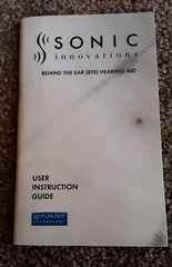 Orig. $9K – SONIC BTE Hearing Aids – New Other – Zip case, Manual, Batteries