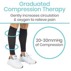 VIVE ☆ Calf Compression Sleeves Leg Support ☆ 1 Pair Black ☆ Size Small ☆ NEW