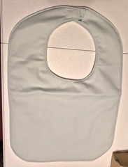 NEW Adult Bib/Clothing Protector double thick seafoam Quilted Reversible 19 x13