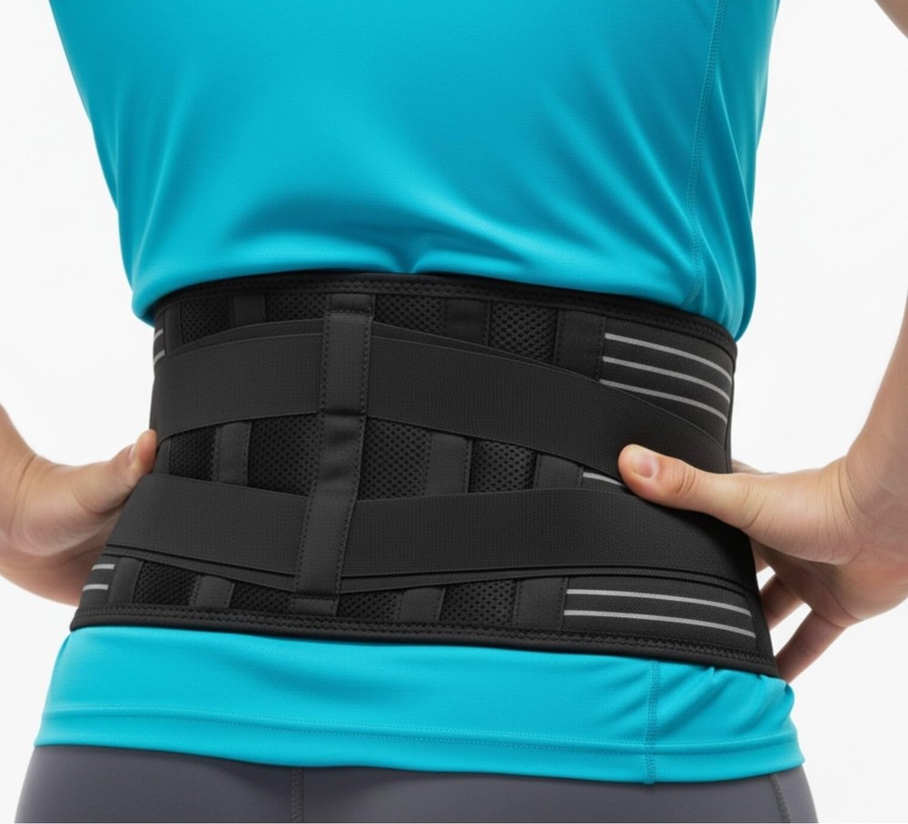 Dr. Arthritis Back Brace Support Belt, Medical Lower Lumbar Large, Black