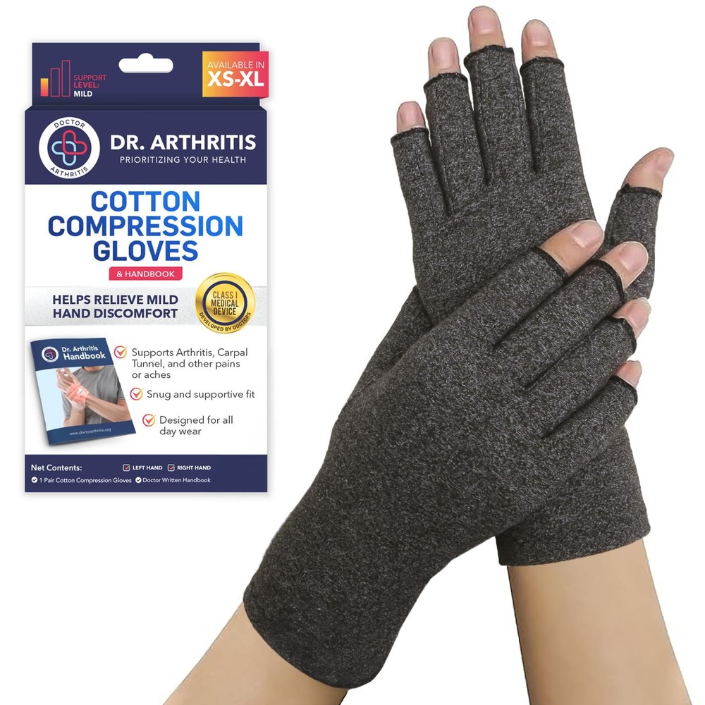 Doctor Developed Compression Gloves for Women and Men, Open-Finger Arthritis …