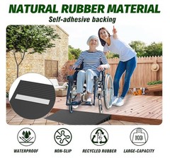 1″ Rise Threshold Wheelchair Ramps for Doorways 2000lbs Load Capacity 35.5″ Wide