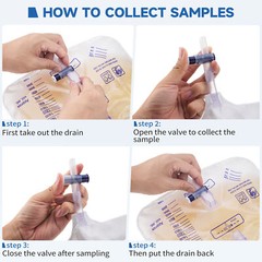 10x 2000mL Urinary Drainage Bag Anti-Reflux Chamber Urine Bags 48″ Tube Drainage