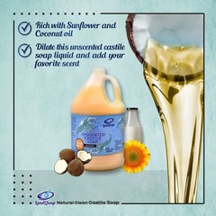 Landlsoap Goat Milk Unscented Pure Castile Soap Liquid For Face Hand Body