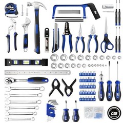 Home Tool Kit, 259-Piece Household Hand Tool Set with Heavy Duty Aluminium
