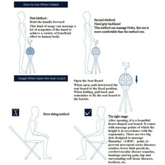 Lightweight Adjustable Folding Cane Seat Aluminum Alloy Crutch Chair W/LED Light