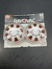 Rayovac 312 Hearing Aid Batteries 32 Count Made in the USA | Best Before 09/2025