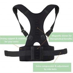 Posture Corrector Support Magnetic Back Shoulder Brace Belt Band For Men Women M