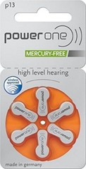 60 PowerOne Hearing Aid Batteries SIZE 10, 13, 312, Implant Made in Germany-2028