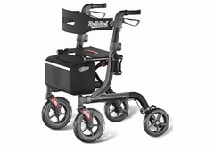Rollisroll All Terrain Walker for Seniors with Seat, Foldable Aluminum Frame 10”