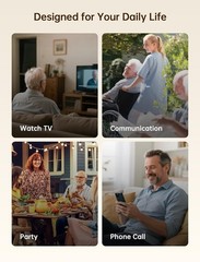 OTC Hearing Aids for Seniors, Nearly Invisible Rechargeable Hearing Aids, 100 HR