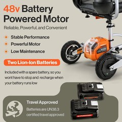 SuperHandy Folding Mobility Scooter Plus – 48V 2Ah Battery System, Lightweight,