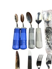 Adaptive Stainless Steel Utensils Set Of 10 With Ergonomic Handles For Easy Grip