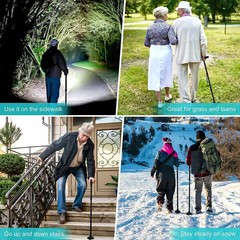 New Folding Walking Cane with LED Light Adjustable Walking Stick