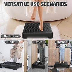 Mobility Step Stool for Adults & Seniors – Non-Slip Platform Indoor and Black