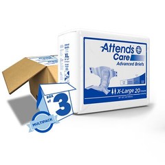 Attends DermaDry Plus Incontinence Brief, Extra Large (CS/60)