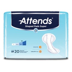 Attends Incontinent Pad 13 X 27.2 Inch Contoured 20 Ct