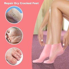 2 Pcs Silicone Foot Socks For Women Moisturizing Socks Foot Care Protector US