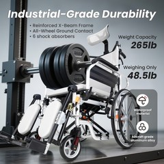 3 in 1 Commode Shower Chair with Wheels+Wheelchair Tray+Footrest,180° Reclining