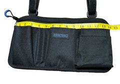 Wheelchair Armrest Bag with Cup Holder, Walker Bag. Black & Blue See Description