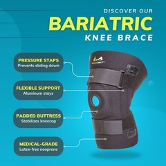 BraceAbility Bariatric Knee Brace for Large Legs Plus Size Knee Brace with S…