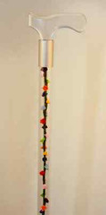Walking cane acrylic colorful rose flowers lucite elegant designer changeable