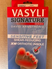 Vasyli Signature David Armstrong II Sensitive Feet Orthotic Insole Medium New!