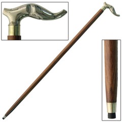 Sheesham Wood Walking Cane | Brass Elephant Head Grip Gentlemen’s Mobility Stick
