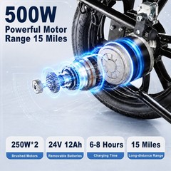 Heavy Duty Foldable High Back Electric Wheelchair EW8028 Dual 250W Motor