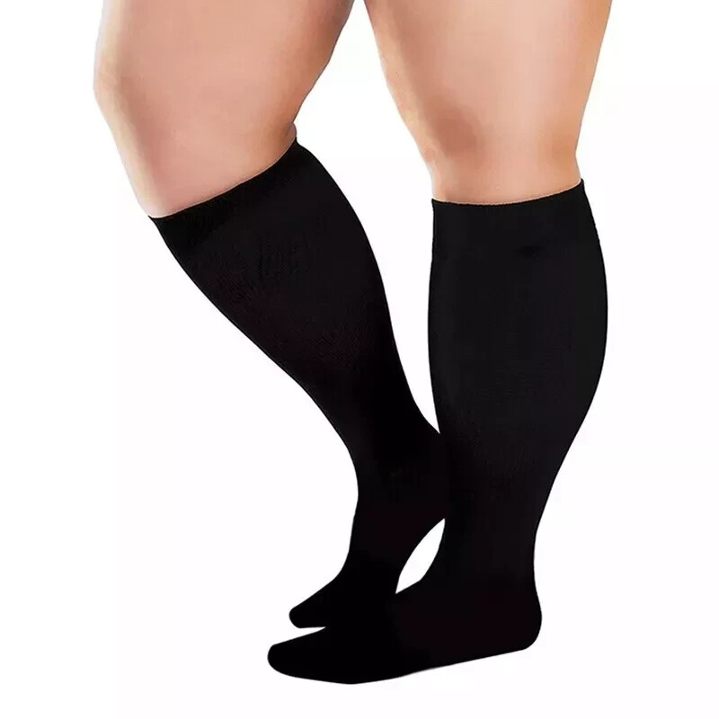 NEW Plus Size Compression Socks 20-30 mmHg 6XL, Support Hose Men Women Stockings