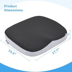 Molded Memory Foam Seat Cushion, Patent Dual-Layer Foam Design Office Chair P…