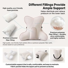 Lumbar Support Pillow for Office Chair, Back Support Cushion, Lumbar Pillow f…